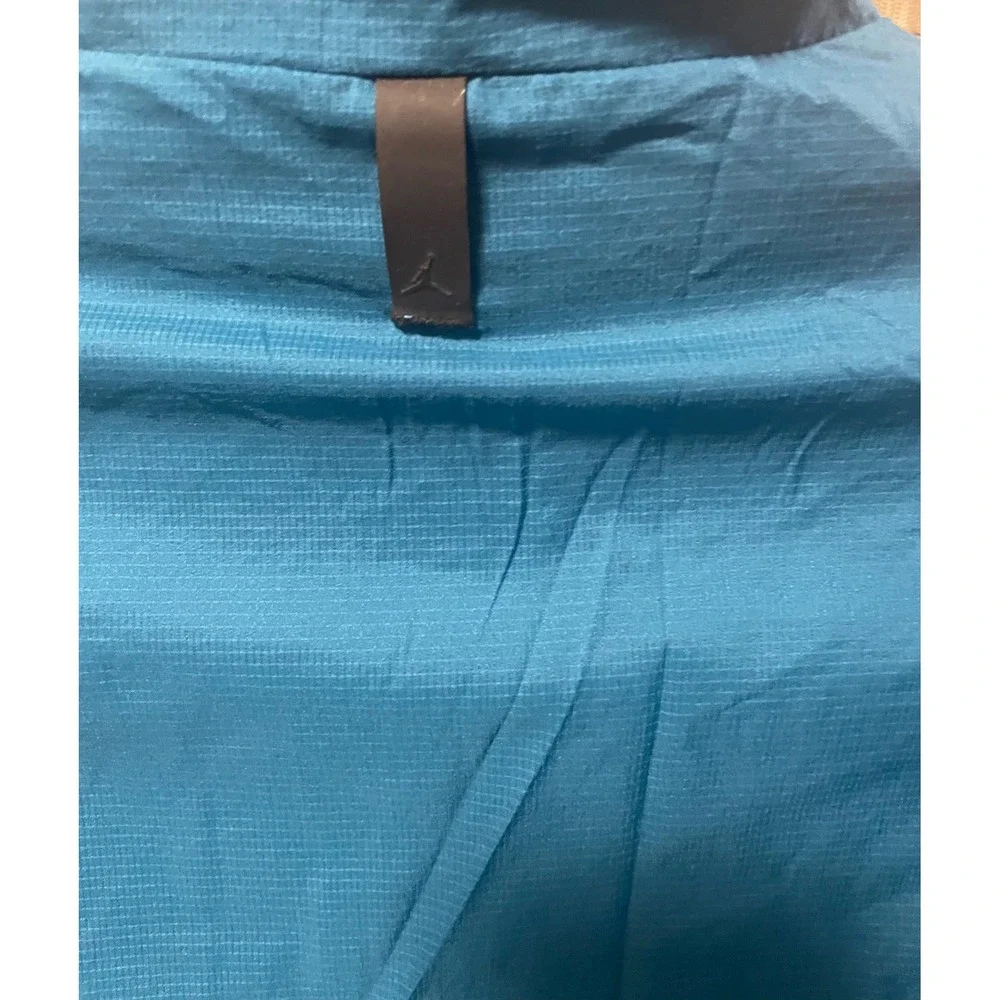 Jordan 23 Engineered Mens Teal Blue Ripstop Quarter Zip Windbreaker Jacket M